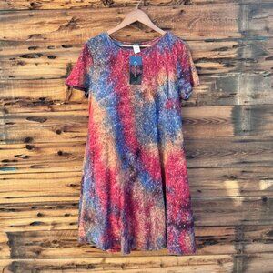 COCOMO | NWT Tie Dye Cheetah Sequin Dress L